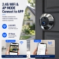 Preview: TKSTAR Türspion Überwachungs-Kamera Funk WLAN WiFi Handyübertragung mit APP Handy Aufzeichnung + Bewegungsmelder Nachtsicht mit 10.000mAh Akku + 5" Display Monitor